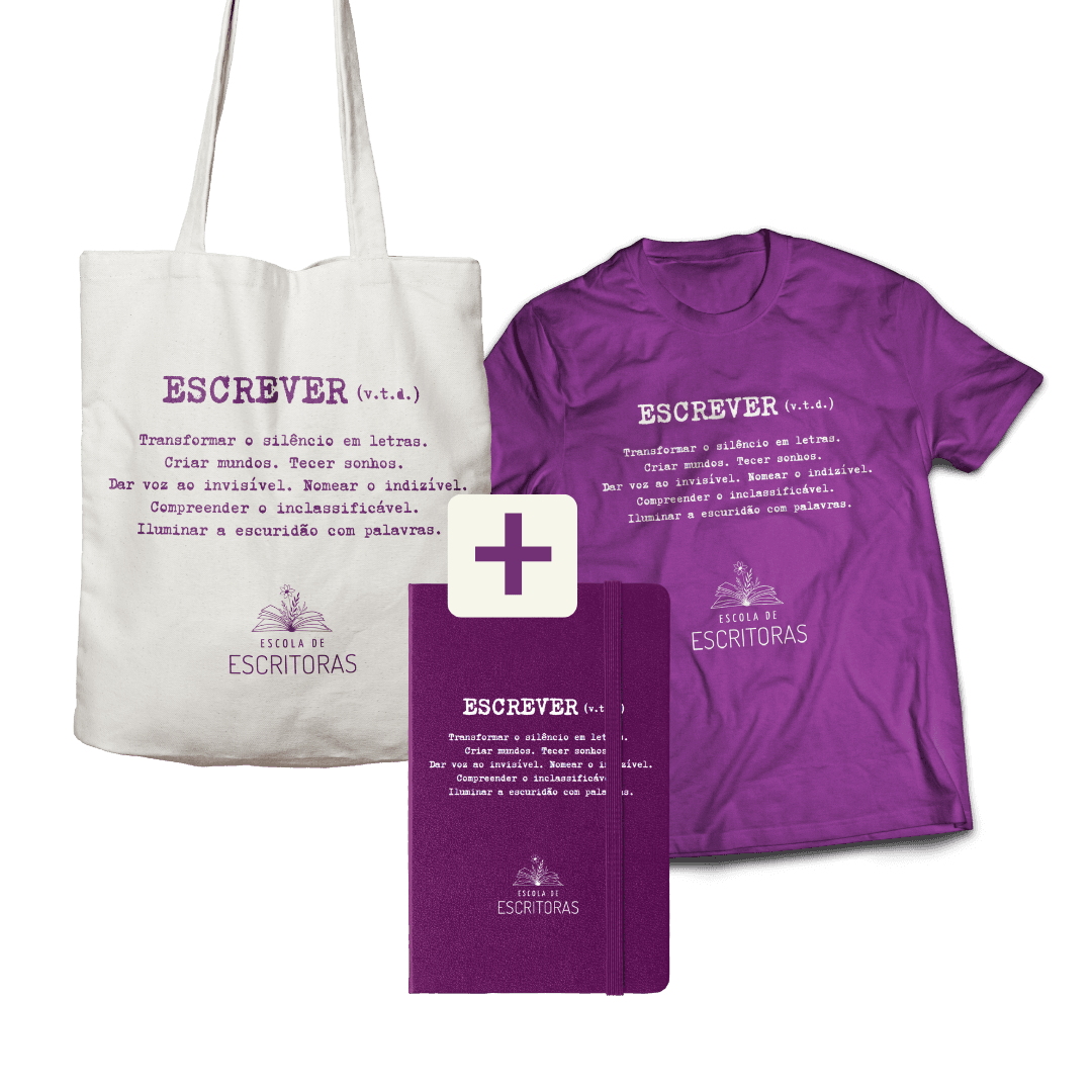 Kit Ecobag + Camiseta + Moleskine Escrever